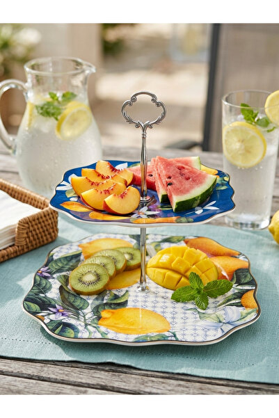 618 CONCEPT Lemon Series 2-Layer Decorative Presentation Plate Cake Plate 20 ...