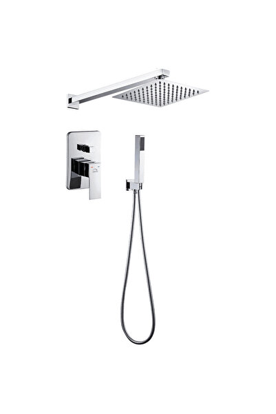Laveo Set de duș încastrat, BLQ 002 P LAVEO, complet cu baterie și pară de du...