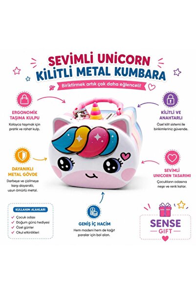 Sense Kilitli Metal Kumbara S-248-BE