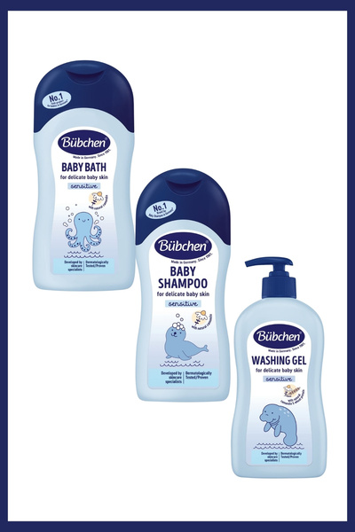 Bübchen Banyo seti (bebek Şampuanı + baby bath + cleansing jel)