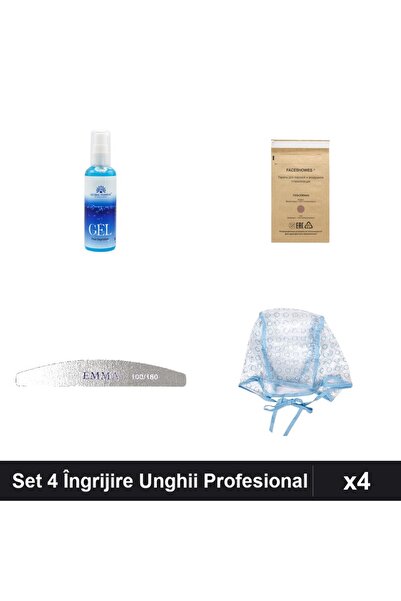 Makeup Set 4 Îngrijire Unghii Profesional - Gel Epilare, Pila Emma, Sterilizare