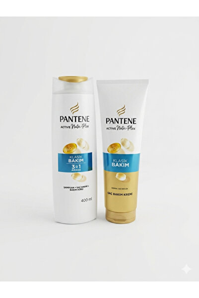 Pantene Temel Bakım 3’Ü 1 Arada Şampuan 400 ml+Klasik Bakım Saç Kremi 275 ml