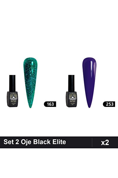 Makeup Set 2 Oje Semipermanente Black Elite 8ml, Nuante 163 253, Global Fashi...