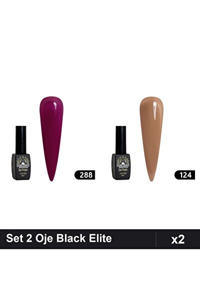 Makeup Set 2 Oje Semipermanente Black Elite Global Fashion 8ml, Nuante 288 12...