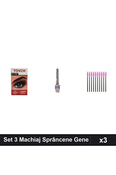 Makeup Set 3 Machiaj Sprâncene și Gene - Vopsea Nuanță 66.0, Eyeliner Kiss Be...