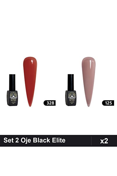 Makeup Set 2 Oje Semipermanente Black Elite 8ml, Global Fashion, Manichiură U...