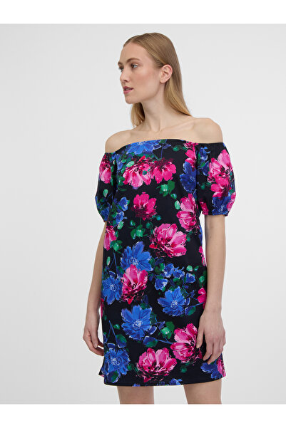 ORSAY Pink and black women's floral dress