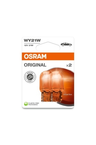 Aftermarket Set 2 Becuri 12V WY21W Chihlimbar Blister Original Osram