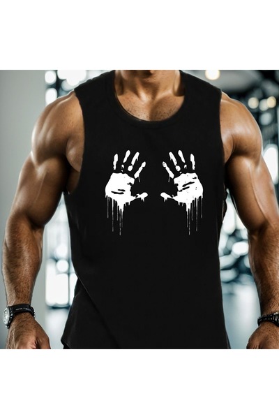 valeriae bellanova Tricou fără mâneci pentru bărbați, supradimensionat, cu de...