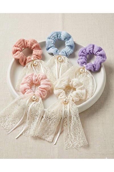 Efna Store Twill Patterned Towel Fabric with Guipure, Tulle and Pearl Detail ...