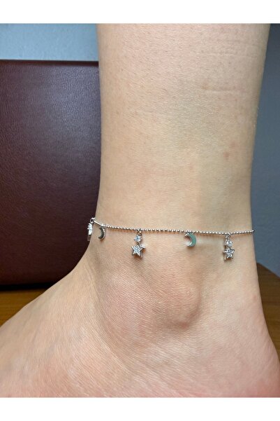 LUNARİA ACCESSORİES Yıldız desenli çelik halhal