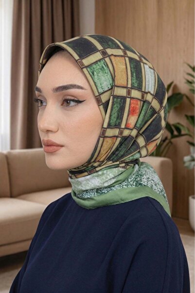 Big ModaEbrar وشاح ناعم منقوش - 029