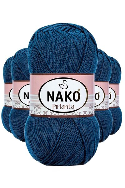 atastore2017 5 Pieces Diamond Amigurumi Hand Knitting Yarn Wool Petrol Blue 1...