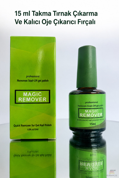 ERHCE Takma Tırnak Çıkarıcı Kalıcı Oje Sökücü Çıkarma Solüsyonu 15 ML Magic R...