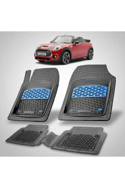 TEAMCAR MINI Convertible F57 2016-2024 Covorașe de podea |   Ediția Albastră ...