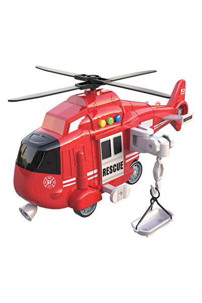 OEM Elicopter de salvare roșu cu targă, lumini și sunete