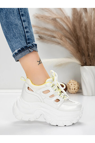 mei Women's Platform Sneakers 0897-30 Yellow