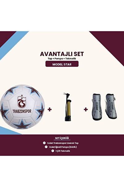 Trabzonspor Lisanslı Star 5 Numara Futbol Topu + Pompa + Tekmelik - Avantajlı...