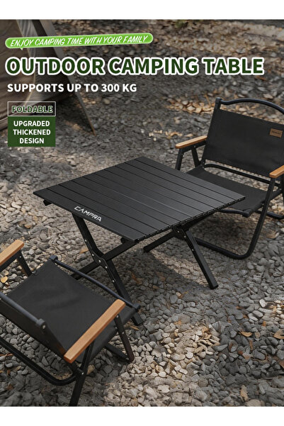 CAMPRA camping table with storage bag, foldable travel table and picnic table...