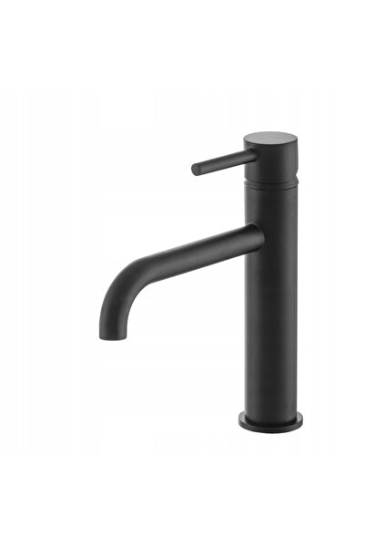 Granitan Baterie Lavoar Neagra ROY, Design Modern, Cap Ceramic