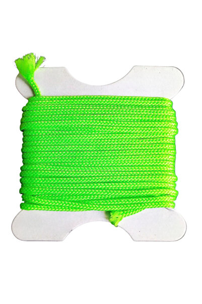 EgeÇelikHalat Neon Yeşil Renkli İskota Halat İp 3 Mm 10 Metre Yelken Mandar H...
