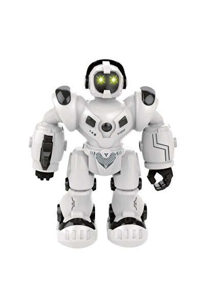 Zumzeria Black and White Robot Toy with Movement, Music & Lights 20cm
