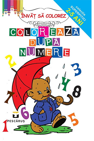 Prestige Carte de activități de colorat după numere pentru copii cu vârste în...