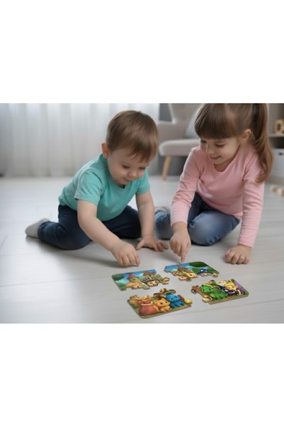 Tinyup 24 Piece Take-Apart Eva Puzzle, Set of 4