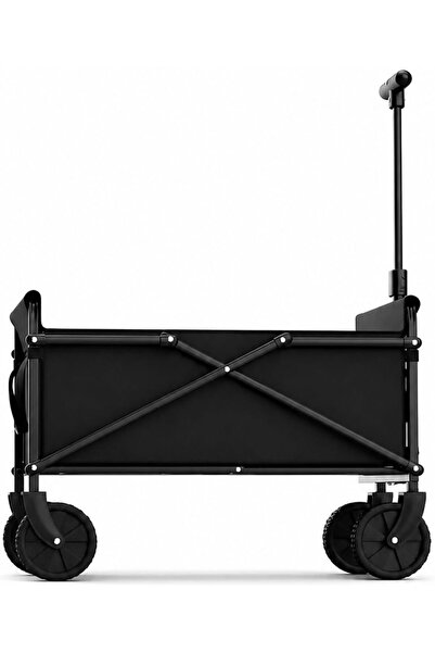 TOSHIONICS Collapsible Camping Wagon Black - Mini Foldable Shopping Trolley [...
