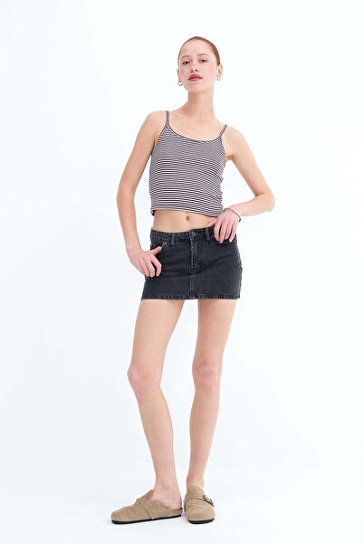 Addax Mini Denim Skirt E1049