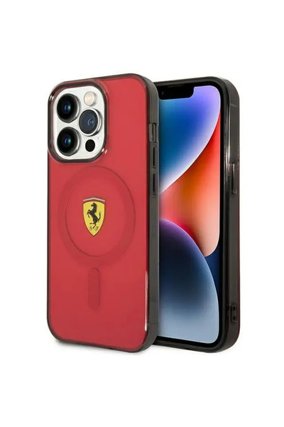 Ferrari FEHMP14LURKR IPHONE 14 PRO 6.1 " ROȘU CARCASA RIGIDĂ TRANSLUCENTĂ MAG...