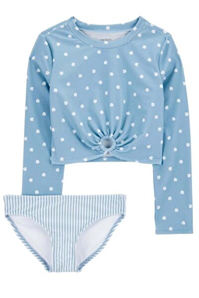 Carter's Carters Kız Çocuk Uv Korumalı Uuzn Kollu Bel Toka Detaylı 2li Mayo 6...