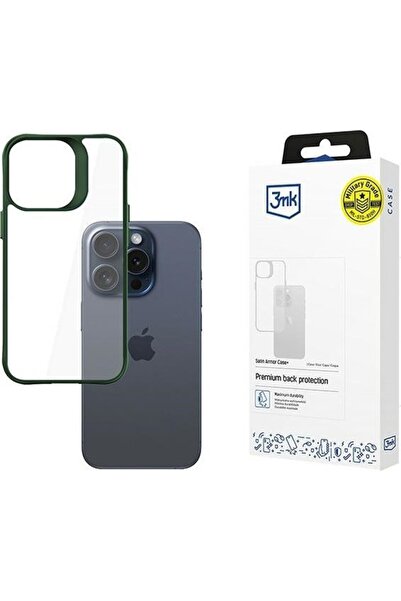 3MK Husă tip armură din satin + iPhone 15 Pro Max verde/verde