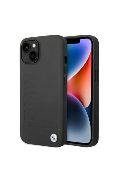 BMW BMHMP14SSLLBK Husă rigidă neagră pentru Apple iPhone 14 cu logo imprimat ...