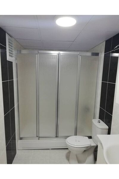 nokta duşakabin 150X80 İki Duvar Arası Mika Camlı Duşakabin +Duşteknesi