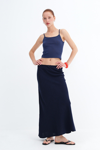 Addax Linen Blend Long Skirt E18087