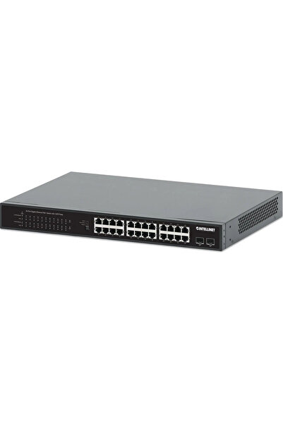 Intellinet Switch neadministrat 24x 10/100/1000 Mbps PoE+ 370W + 2x SFP Rack ...