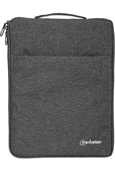 MANHATTAN Husă pentru laptop Seattle 15.6 ", Gri, Căptușită, cu căptușeală in...