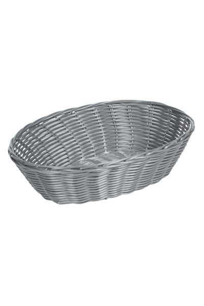 OEM Gray Woven Oval Basket 27x20x8cm
