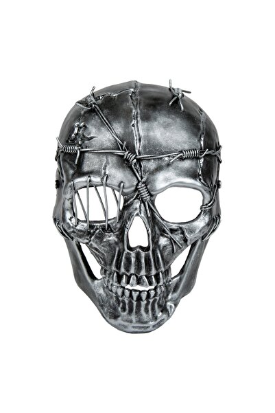 Zumzeria Masca de Halloween cu craniu argintiu