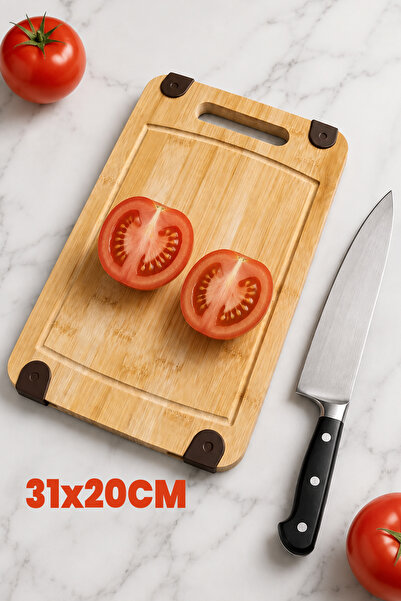 Destpak Bamboo Non-Slip Cutting Board - Chopping Board - with Quality Bamboo ...