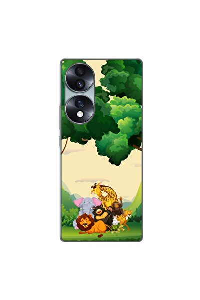 OEM Husa compatibila cu Honor 70 Silicon Gel Tpu Model Jungla cu Animale