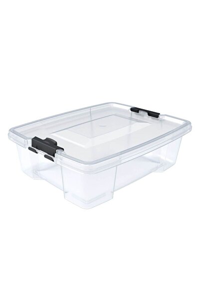 Zumzeria Transparent Plastic Storage Box with Lid 7L