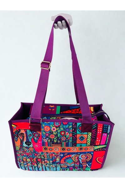 MORA BAG Frida Dog and Elephant/ Purple Carrying Bag Single
