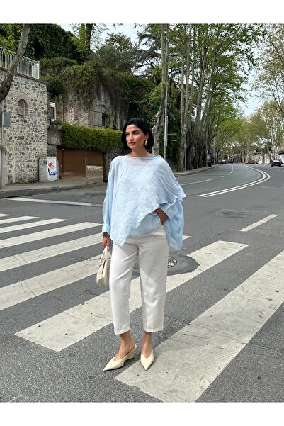 MY LİKA KETEN PELERİN BLUZ