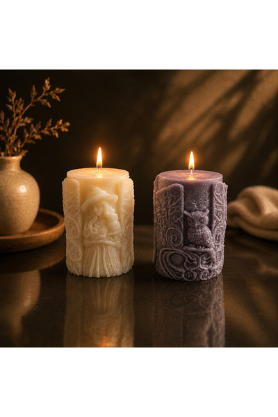 Lumera Candle 2’li Vintage & Gotik Mystic Series Cadı & Baykuş Gizem Temalı d...