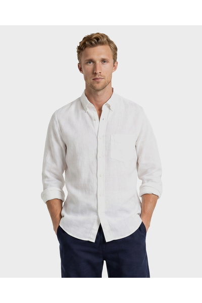 Gant Erkek Beyaz Regular Fit Gömlek