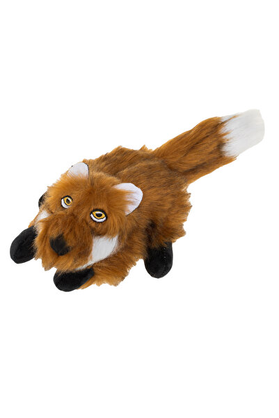 Zumzeria Brown and Black Plush Fox Toy for Dogs 32.5cm
