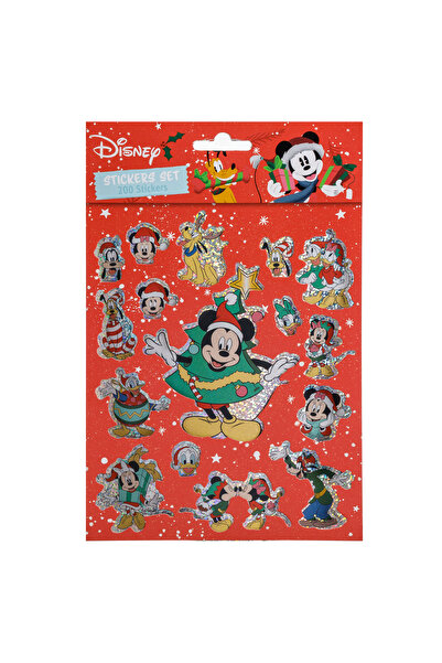Zumzeria Set de autocolante de Crăciun Mickey Mouse și prietenii - 200 bucăți