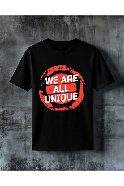 COMVİCHO Wear All Uniou Red Stamp Printed Oversize T-Shirt